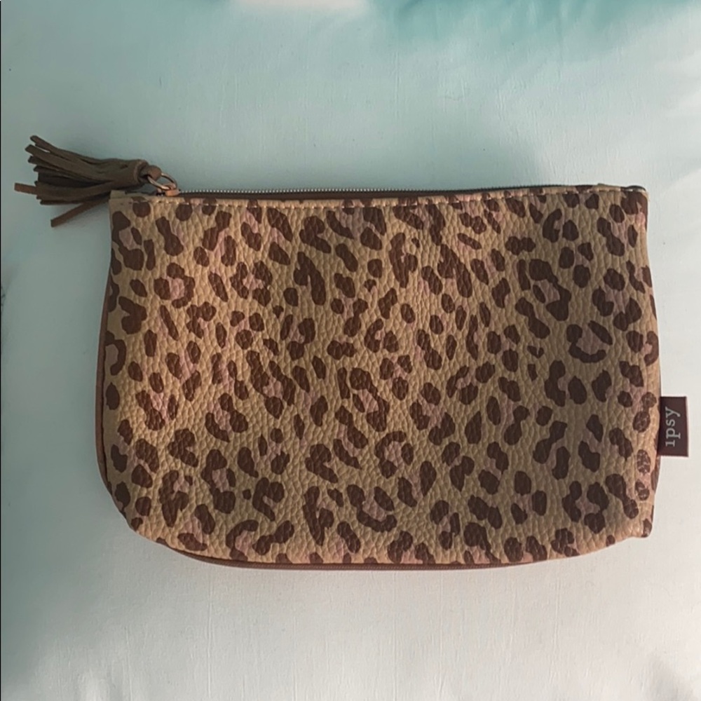 Ipsy cheetah glam bag